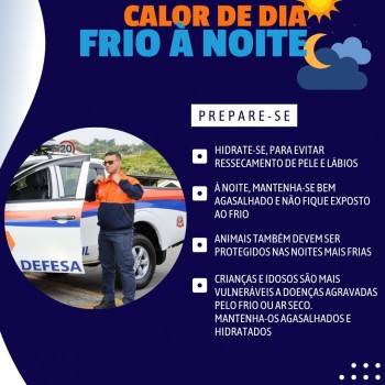 Cuidado com a amplitude térmica!